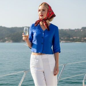 Haldora silk top blouse